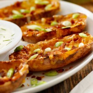 baked potato skins loaded